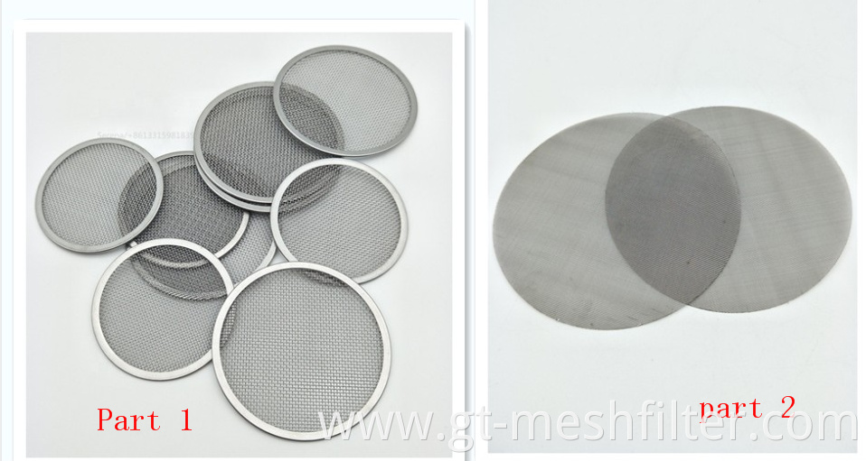 80 mesh 60 mesh SS 304 sandwich extruder screen filter disc